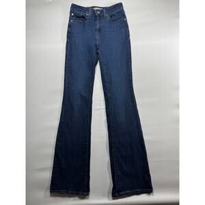 Levi's 725 Women's High Rise Bootcut Blue Stretch Denim Jeans - Size 28x33.5